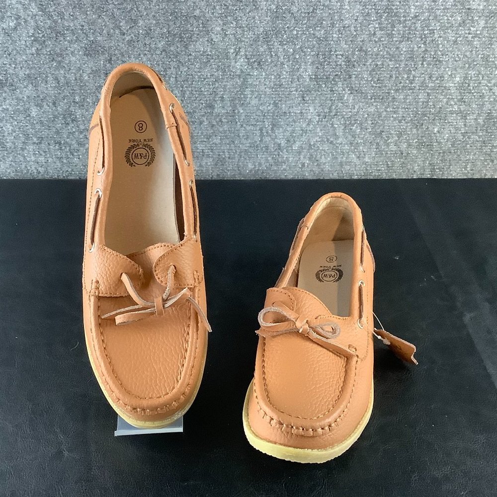 P & W LIGHT BROWN LOAFERS NEW IN BOX